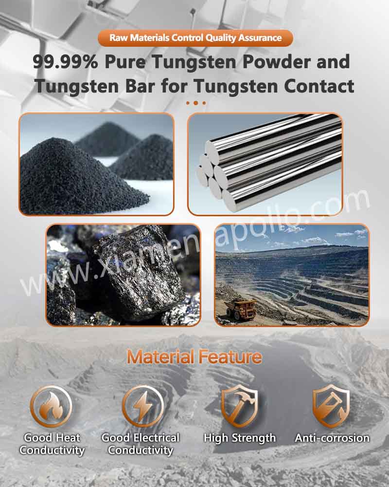 99.99% Pure Tungsten Material for Electrical Tungsten Contact Rivets 99.99% Pure Tungsten Material for Electrical Tungsten Contact Rivets