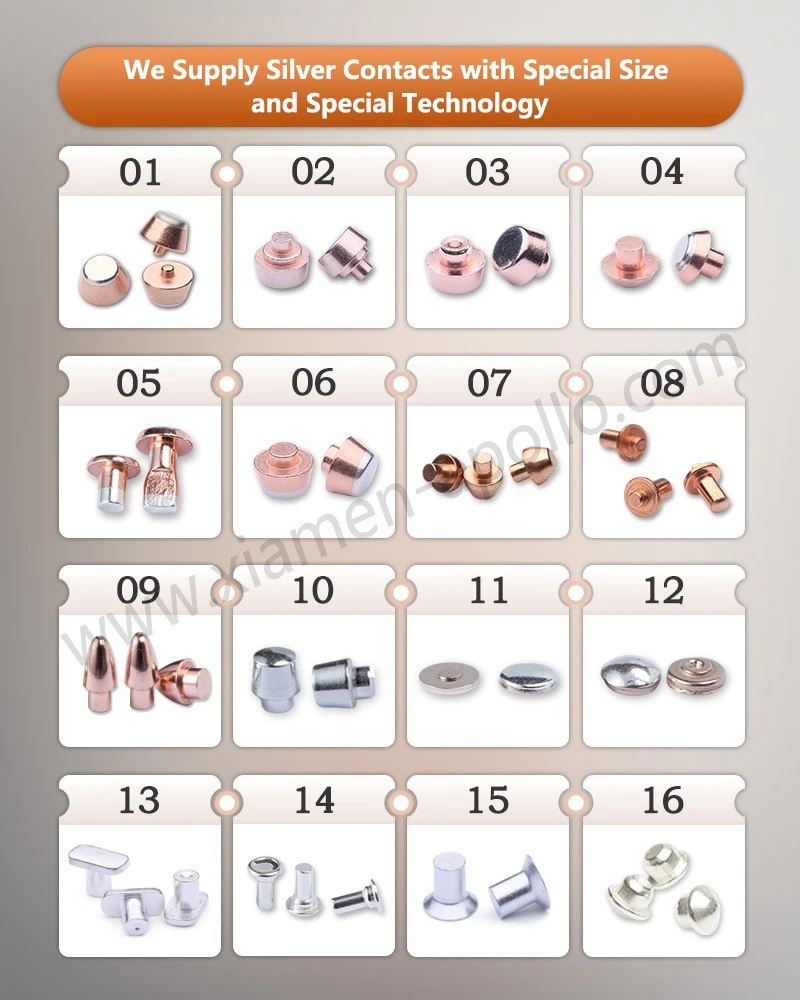 We Supply Special Size Silver Contacts with Special Size and Special Technology We Supply Special Size Silver Contacts with Special Size and Special Technology