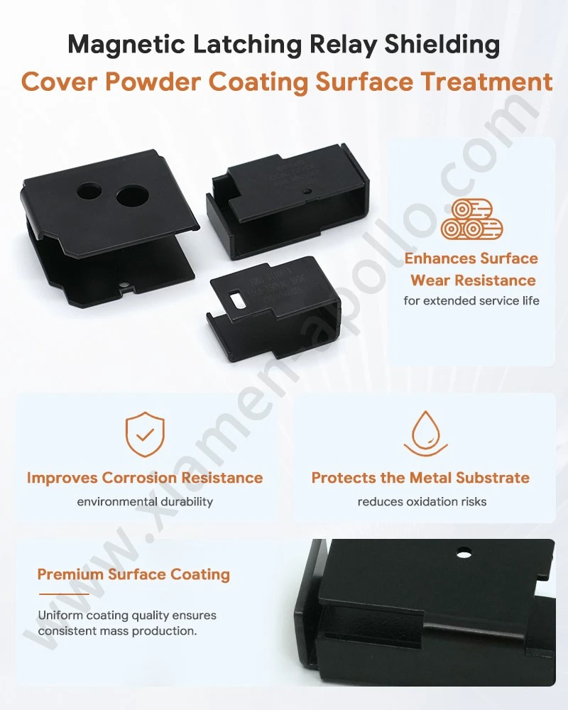 Relay EMI Shield Cover Powder Coating Surface Treatment Relay EMI Shield Cover Powder Coating Surface Treatment